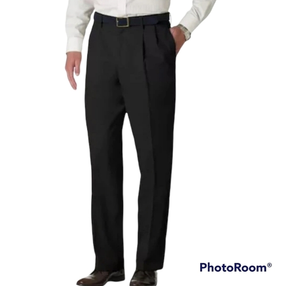 Dockers Pleated Black Pants - Picture 1 of 8